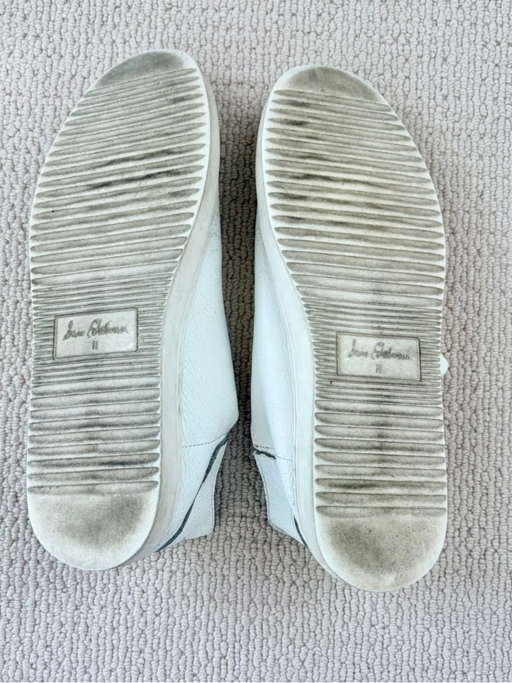 Sam Edelman White Leather Lace-Up Sneakers Size 11
